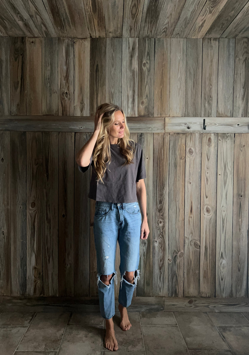 Vaultroom × LUCY TEE / CHARCOAL XL oversized boxy tee – Lauren Liess