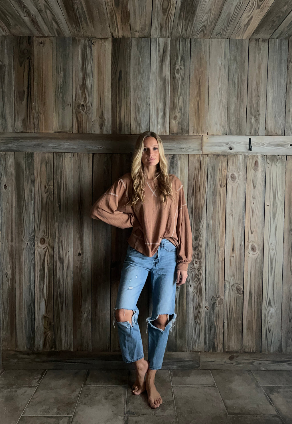 slouchy long sleeve thermal