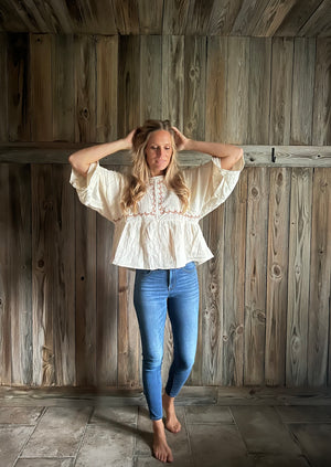 embroidered peasant top