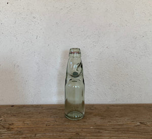 vintage reproduction glass soda bottle