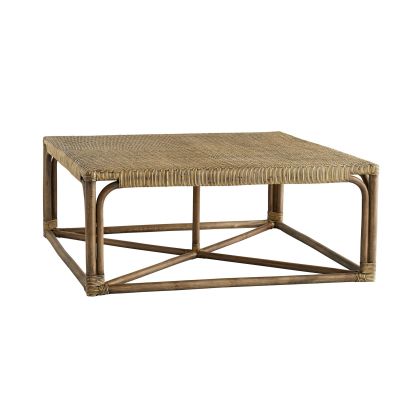 woven rattan coffee table