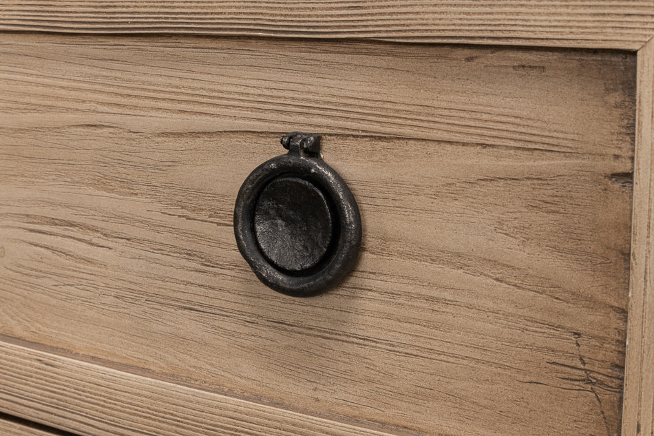 pine and cast iron dresser