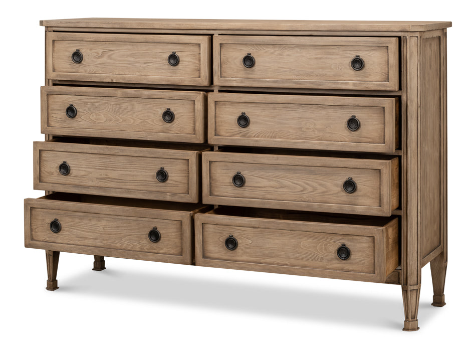 pine and cast iron dresser