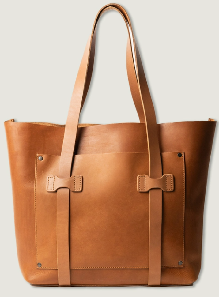 large leather tote