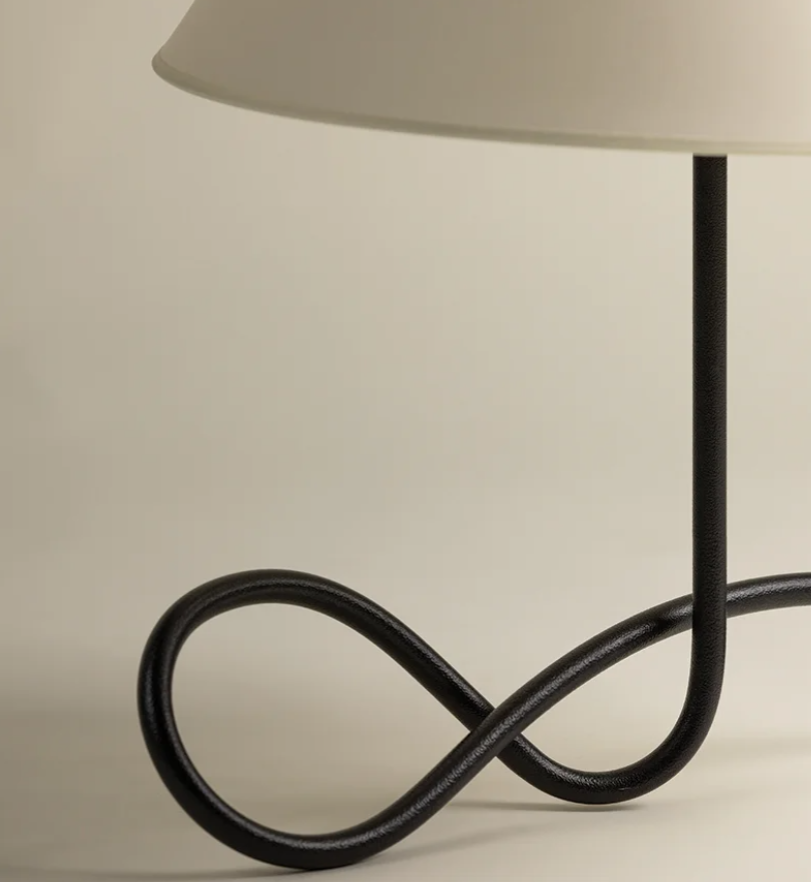 curvilinear iron table lamp