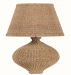 woven abaca table lamp