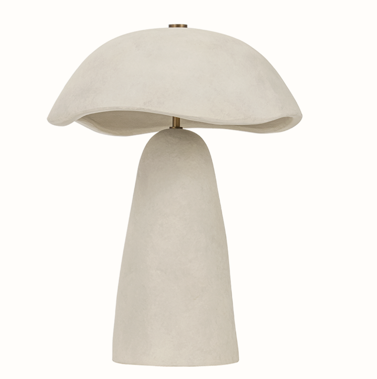 mottled ceramic dome shade table lamp