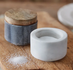 stackable marble salt & pepper pinch pots