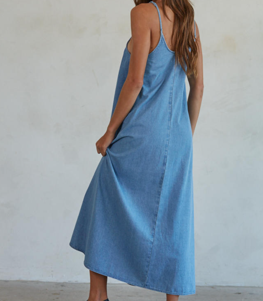 swingy denim tank dress small swingy denim tank dress small