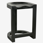 hand-rubbed black mahogany counter stool