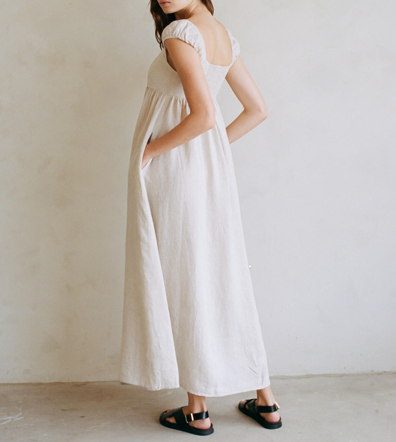 linen baby doll maxi dress small linen baby doll maxi dress small