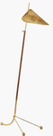 midcentury style brass tripod floor lamp