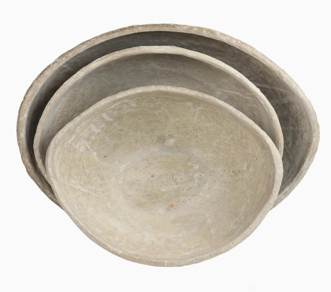 nesting paper mache bowl set