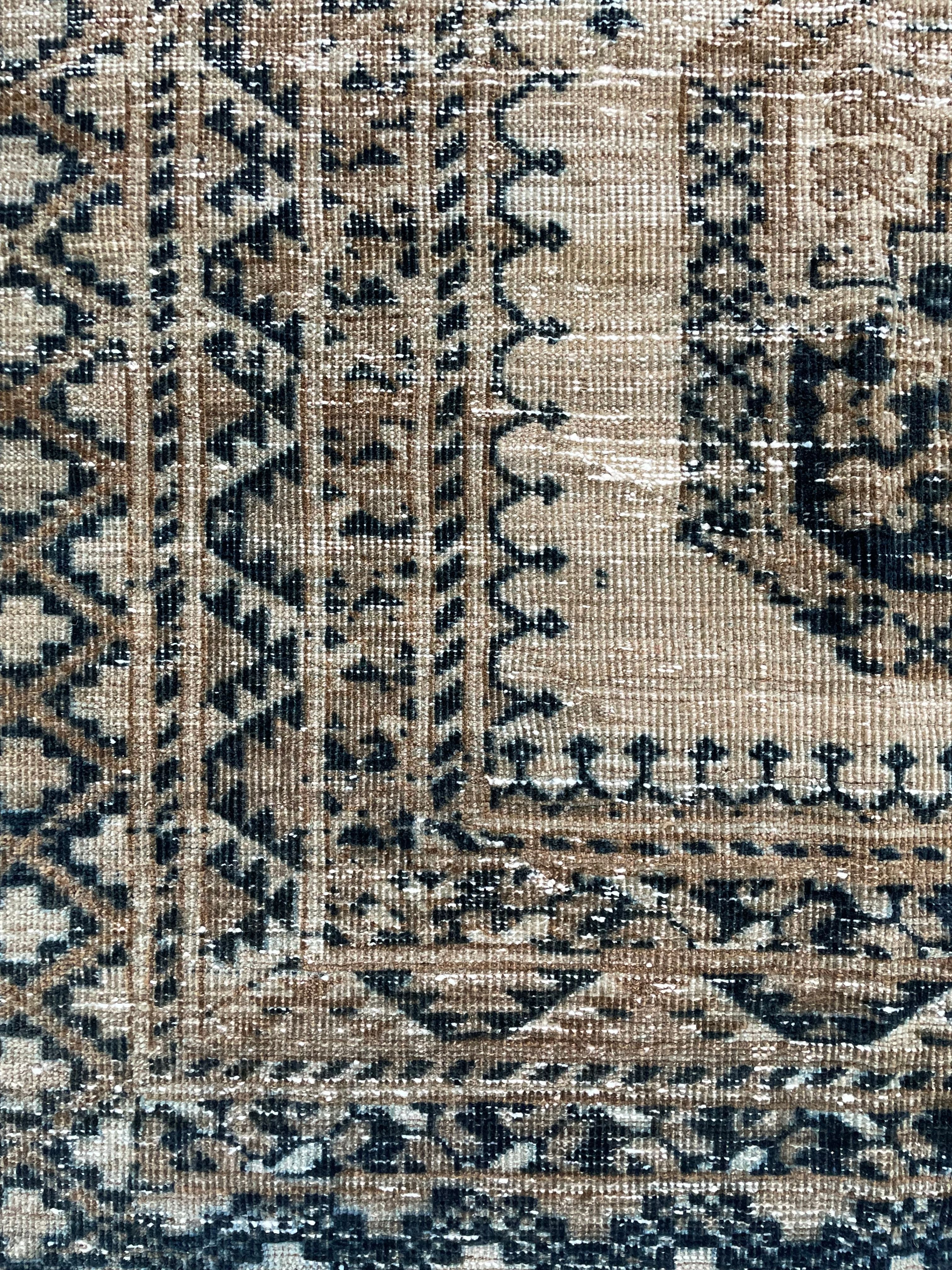 navy vintage turkish rug - 8'-6" x 11'-1"