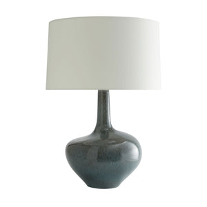 glazed asymmetrical base lamp