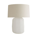 ivory organic hand-blown glass lamp