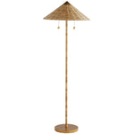 woven parasol shade floor lamp