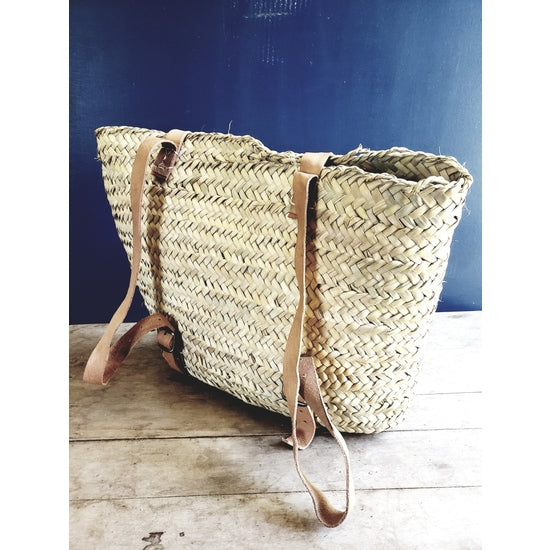 Market Backpack, Straw basket, Woven palm leaf backpack, Straw