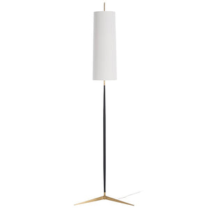 slender bronze and gold floor lamp