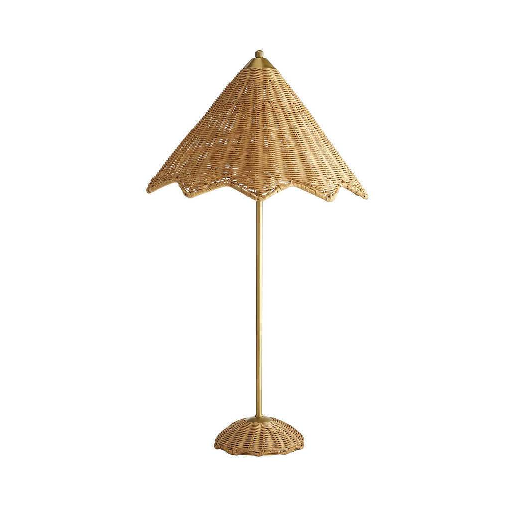 woven parasol shade table lamp