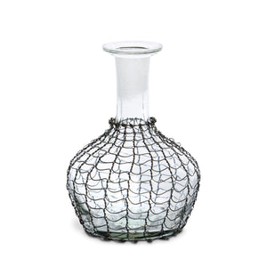 caged glass bud vase
