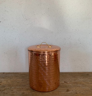 hammered copper canister set