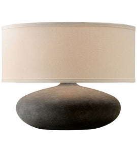 low stone table lamp