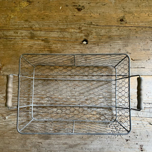 wire basket with handles