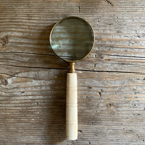 magnifying glass with ivory resin handle