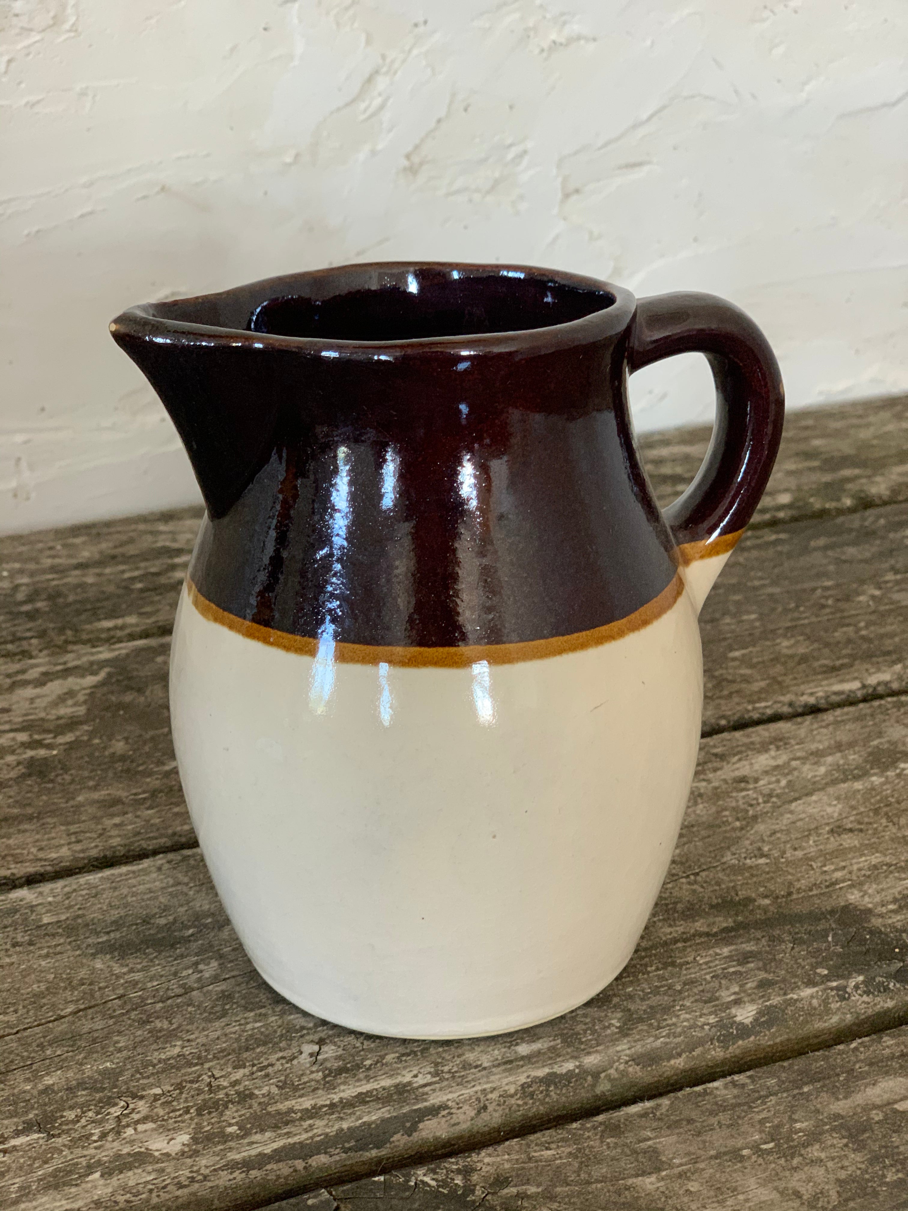 vintage earthenware pitcher