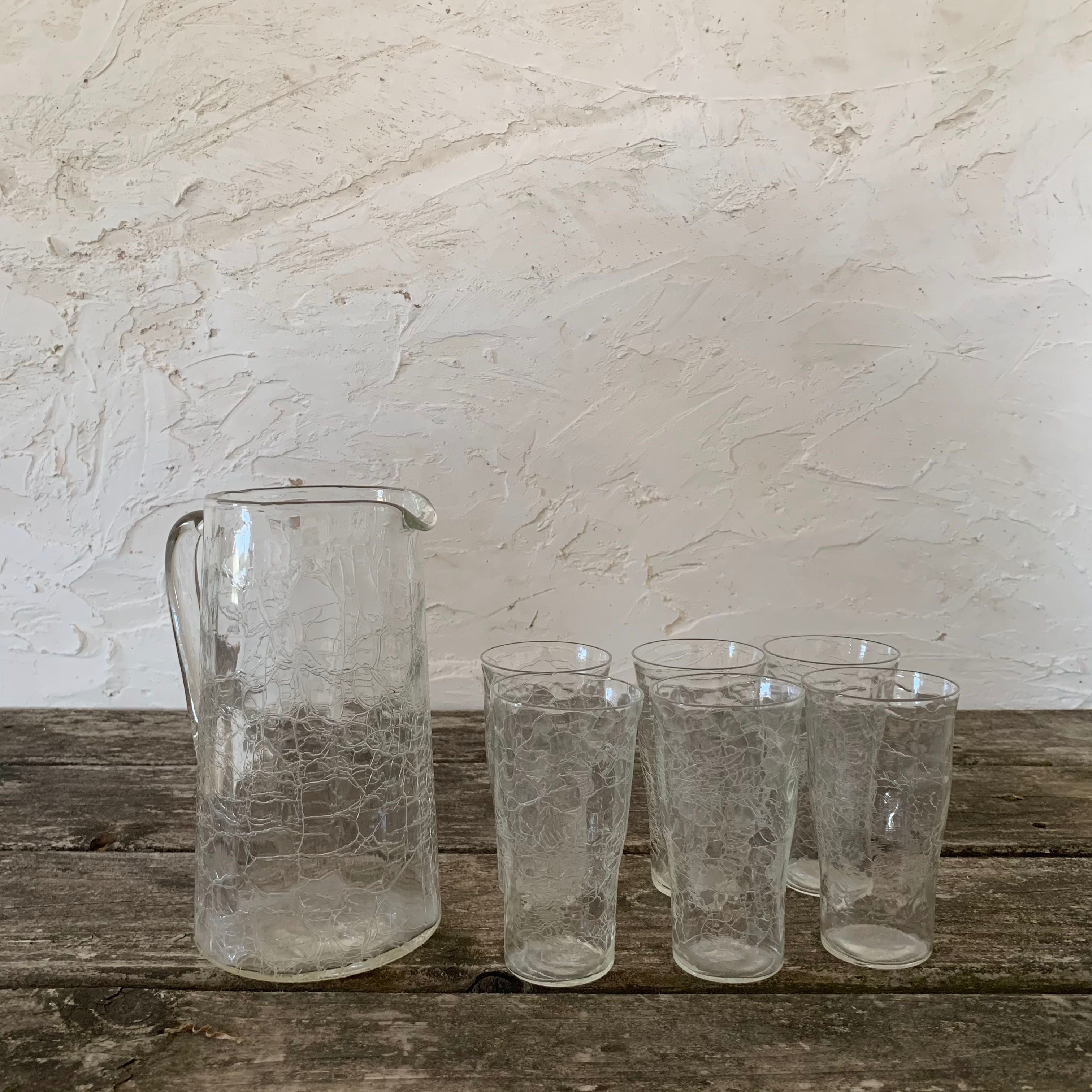 seeded glassware -set of 7