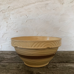 vintage yellow ware mixing bowl- large