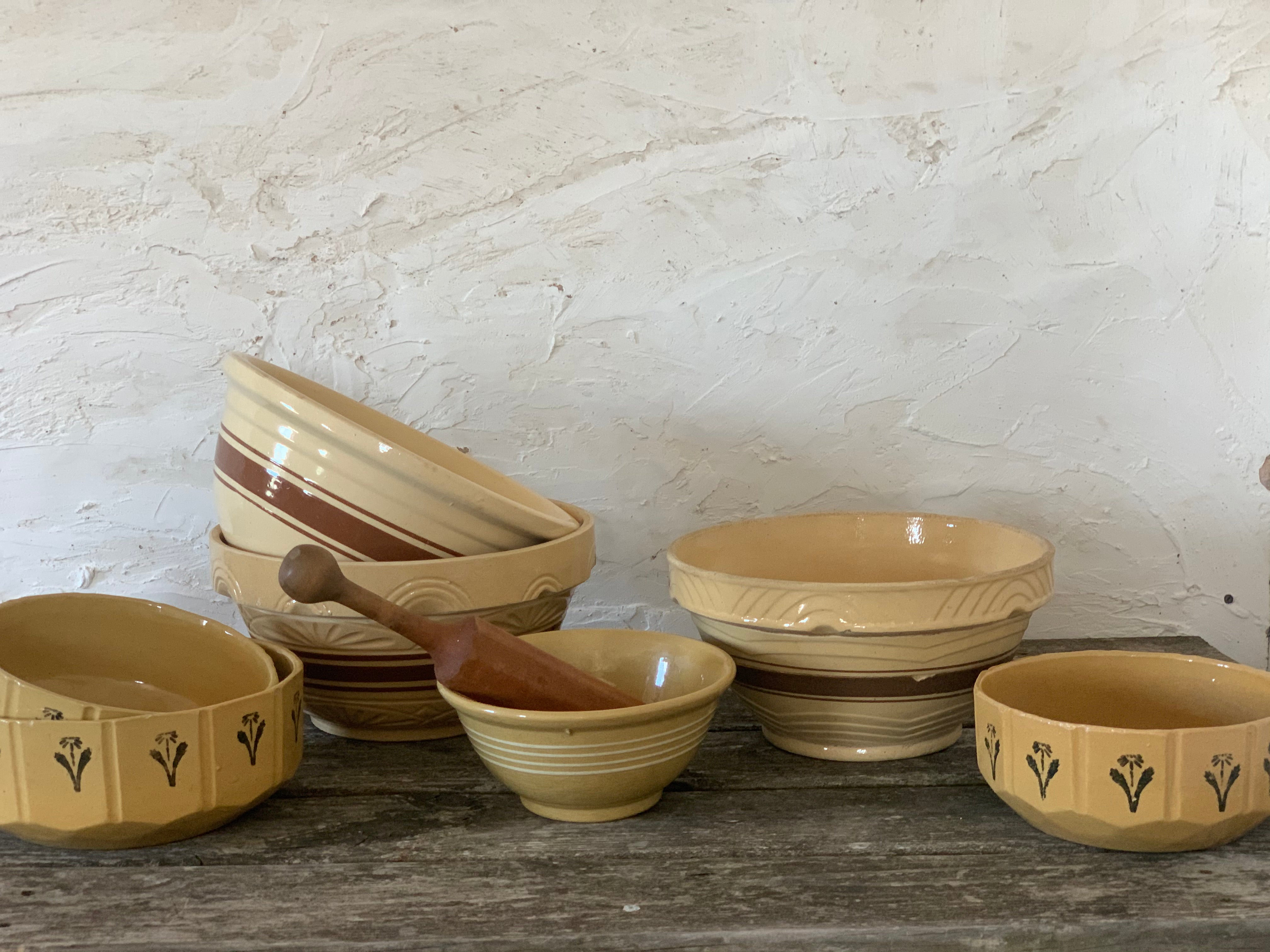 vintage yellow ware mixing bowl- large – Lauren Liess