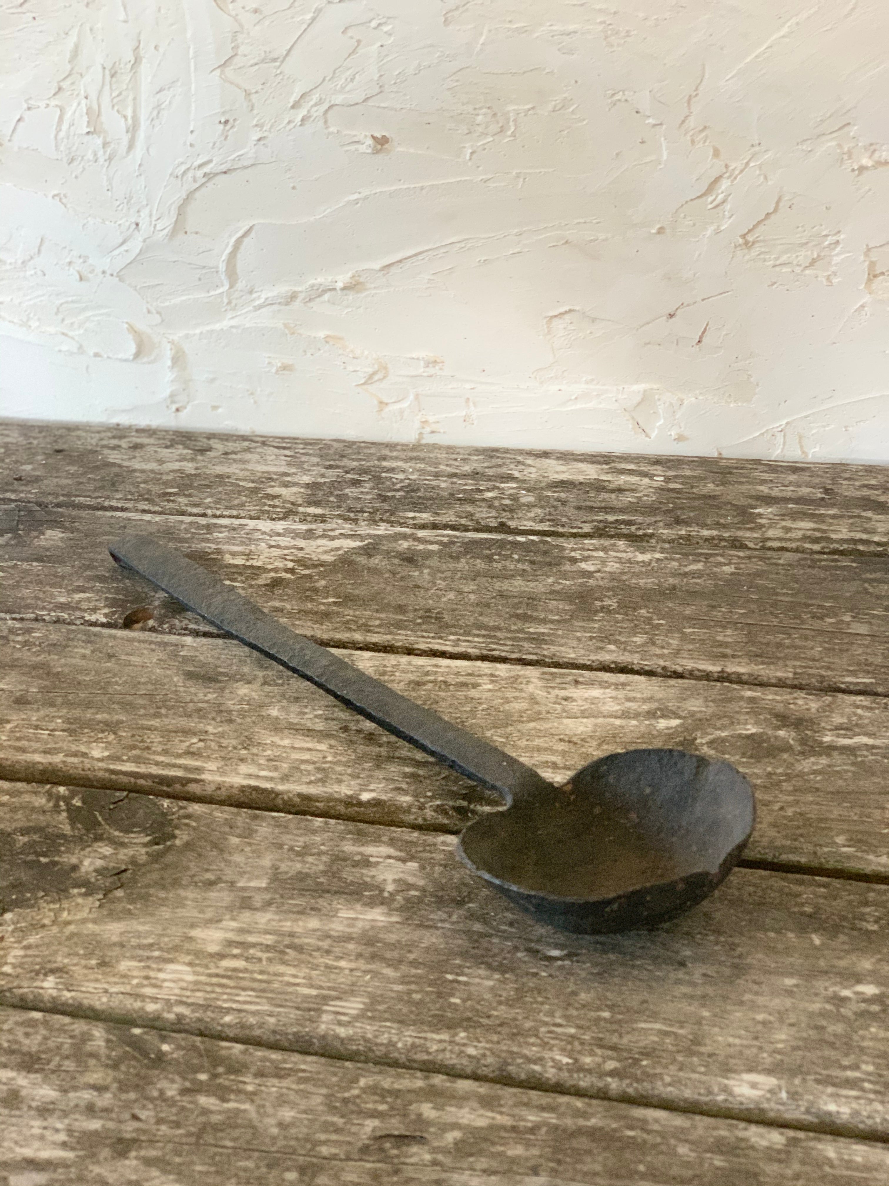 antique forged ladle