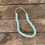 clear aqua recycled glass beads