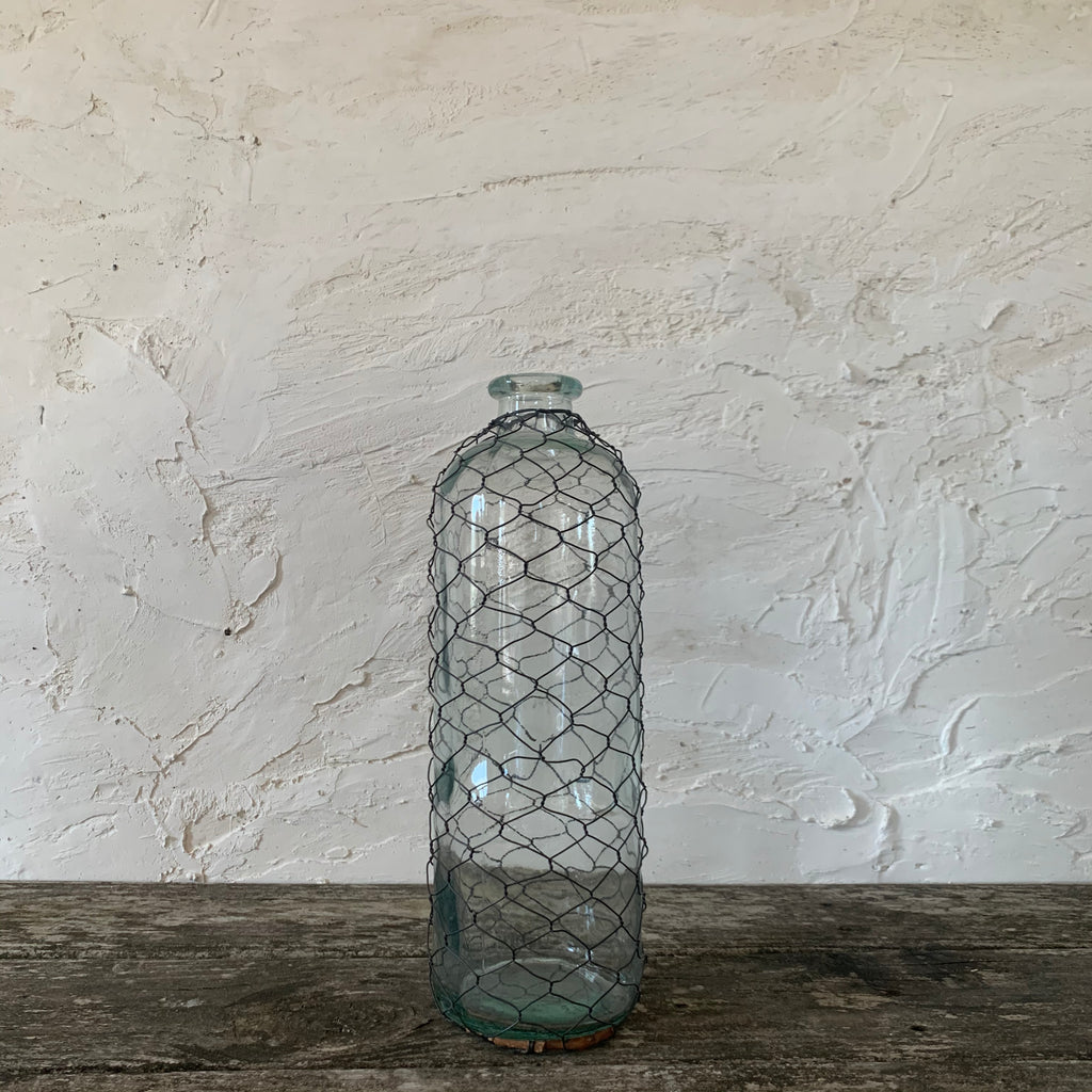 caged wire bottle