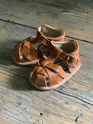 sandal moccasin - brown leather