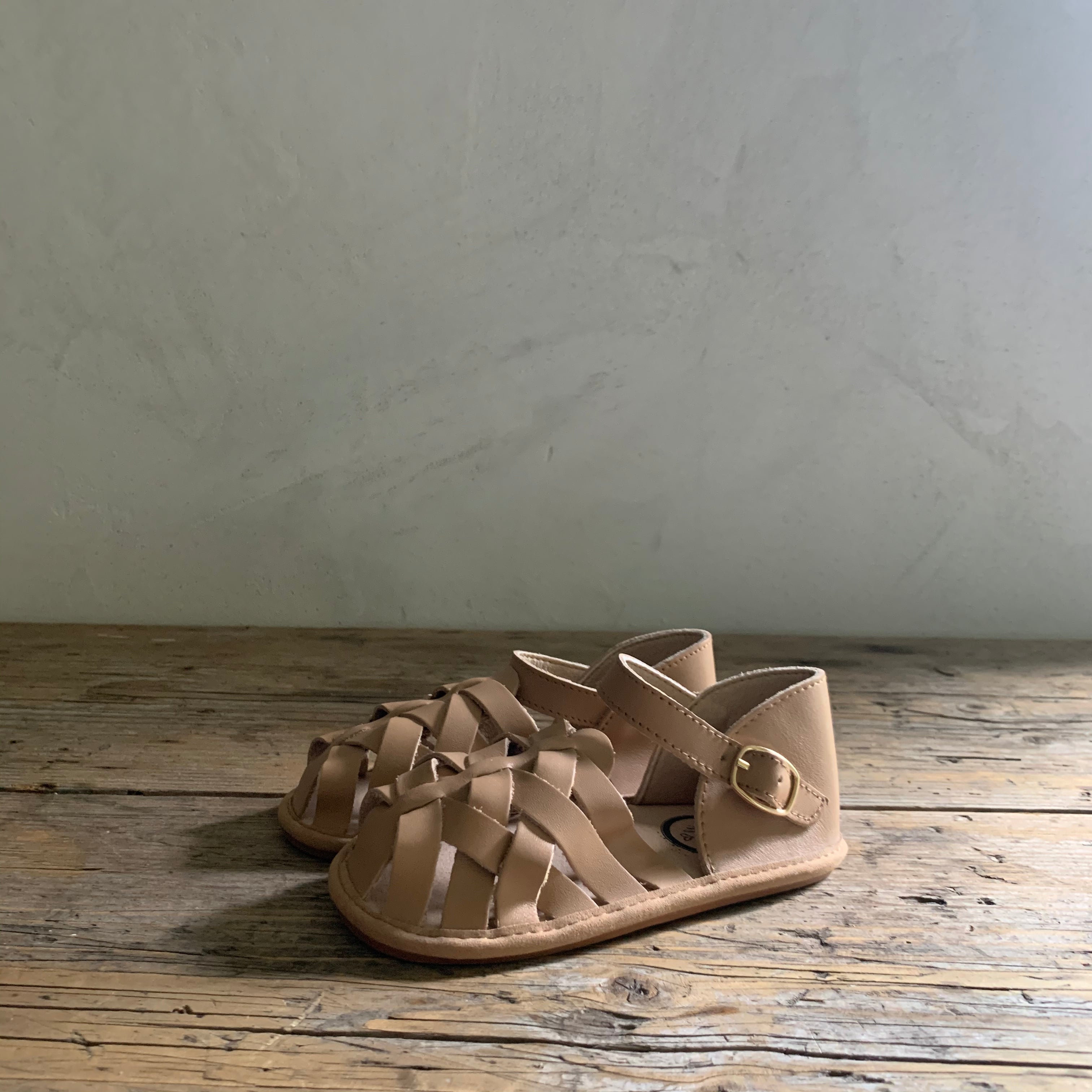 sandal moccasin - tan leather