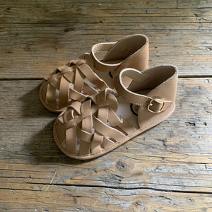 sandal moccasin - tan leather