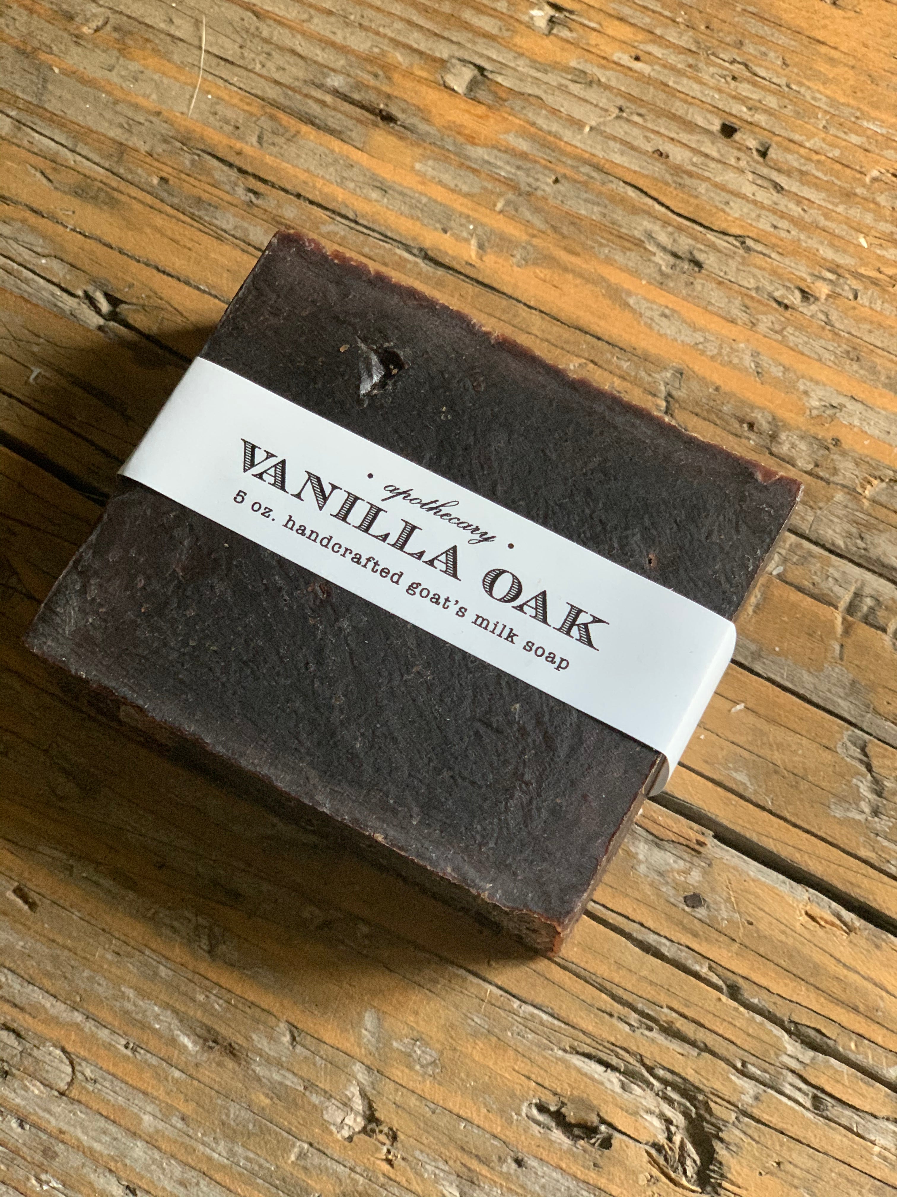 vanilla oak soap