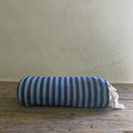 handwoven bath + beach towel- blue