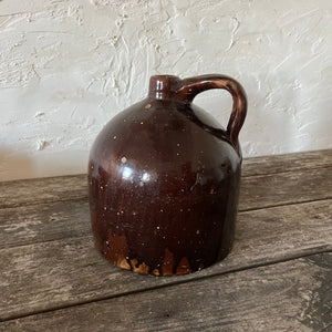 deep brown stoneware jug