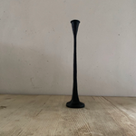 14” cast iron black candle holder