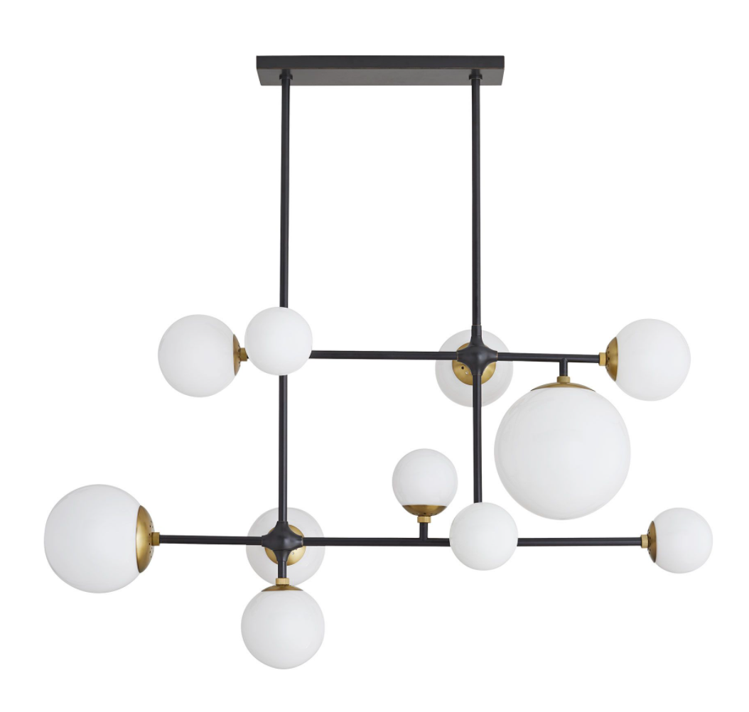 linear asymmetric chandelier