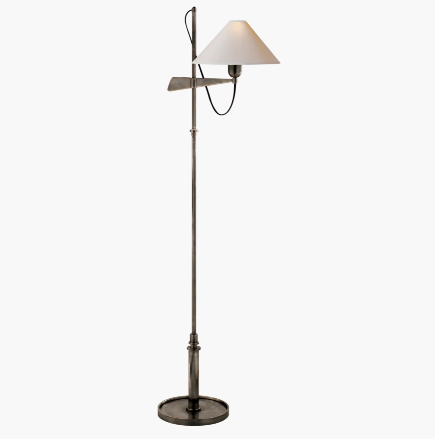 bronze bridge arm floor lamp