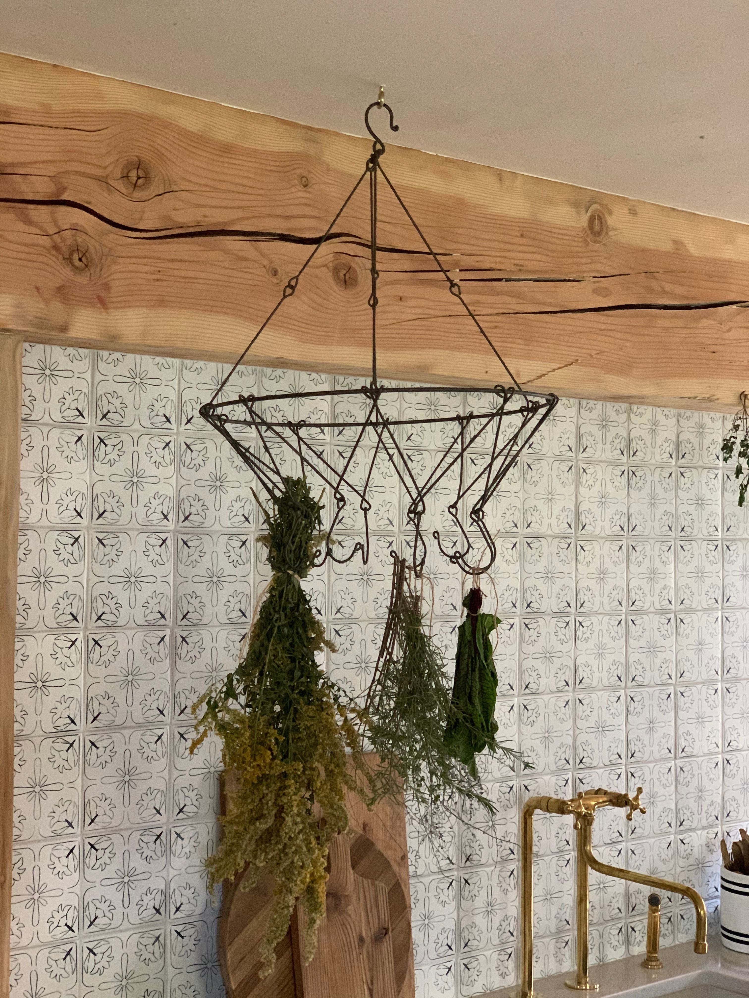 Hanging Metal Herb Drying Rack