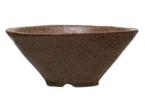burnt stoneware bowl