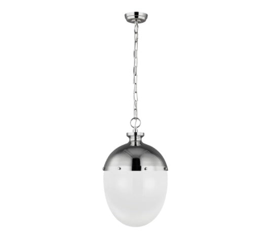 elongated globe pendant