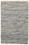 blue geometric woven jute rug