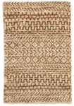natural patterned hand-knotted jute rug